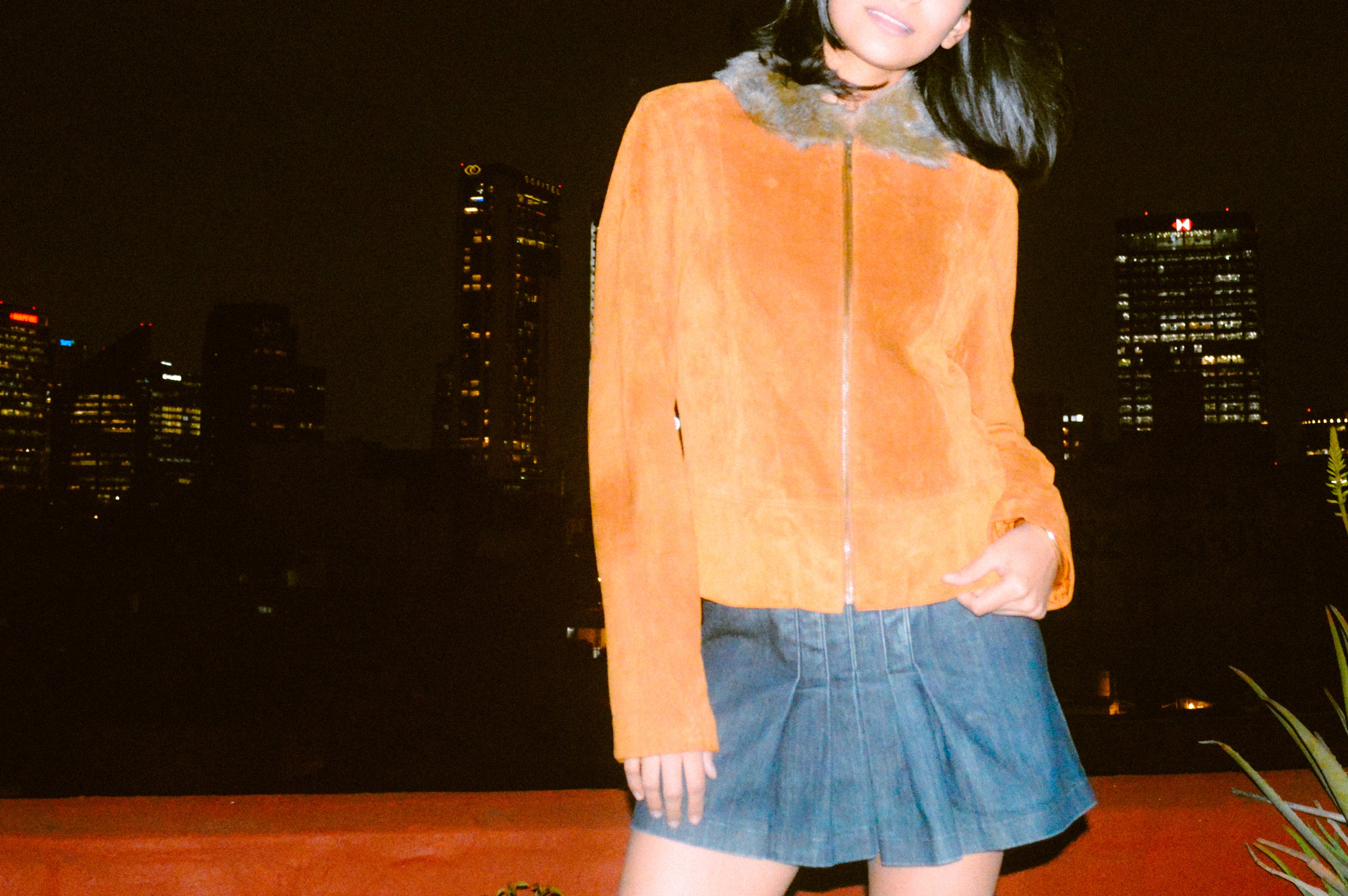 Chamarra de cuero con pelo